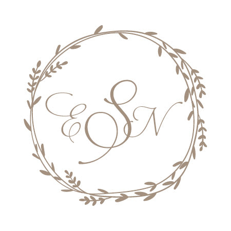 Neutral Birds Monogram Label