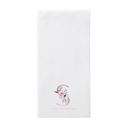 Floral Initial Napkin