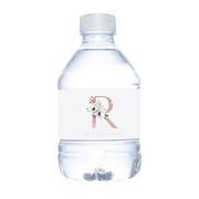 Floral Initial water bottle