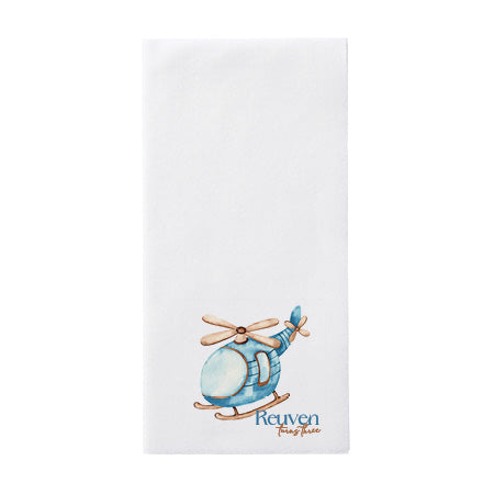 Upsherin Helicopter Napkin – Label It Labels.