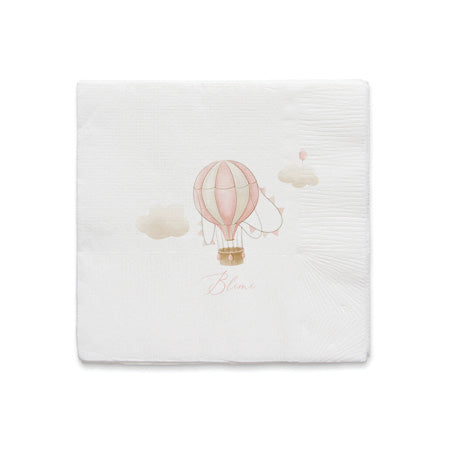 Hot air Balloon Girl Cocktail Napkin