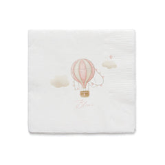 Hot air Balloon Girl Cocktail Napkin