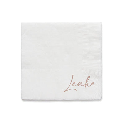 Name with heart Cocktail Napkin