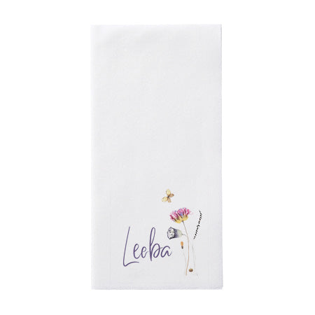 Purple Floral Napkin – Label It Labels.