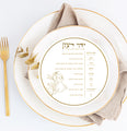 Rosh Hashana Simanim Card Gold