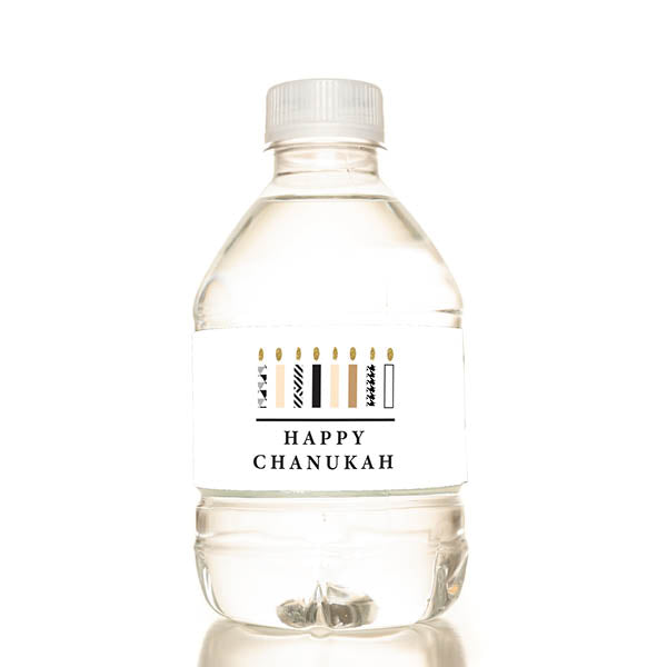 Bold Chanukah Water Bottle (Set of 6)